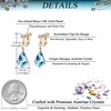 image:imageAustrian Crystal Baroque Drop Clip On Dangle Earrings for Women Non Pierced 14K Rose Gold Plated Hypoallergenic JewelryAquamarine