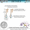 image:imageAustrian Crystal Baroque Drop Clip On Dangle Earrings for Women Non Pierced 14K Rose Gold Plated Hypoallergenic JewelryAurora Borealis