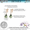 image:imageAustrian Crystal Baroque Drop Clip On Dangle Earrings for Women Non Pierced 14K Rose Gold Plated Hypoallergenic JewelryFern Green
