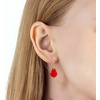 image:imageAustrian Crystal Baroque Drop Clip On Dangle Earrings for Women Non Pierced 14K Rose Gold Plated Hypoallergenic JewelryRed
