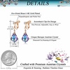 image:imageAustrian Crystal Baroque Drop Clip On Dangle Earrings for Women Non Pierced 14K Rose Gold Plated Hypoallergenic JewelryVitrail Light