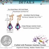 image:imageAustrian Crystal Baroque Drop Clip On Dangle Earrings for Women Non Pierced 14K Rose Gold Plated Hypoallergenic JewelryVitrail Medium