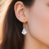 image:imageAustrian Crystal Baroque Drop Dangle Earrings for Women 925 Sterling Silver Hook Hypoallergenic JewelryAurora Borealis