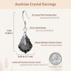 image:imageAustrian Crystal Baroque Drop Dangle Earrings for Women 925 Sterling Silver Hook Hypoallergenic JewelryBlack