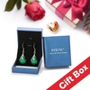 image:imageAustrian Crystal Baroque Drop Dangle Earrings for Women 925 Sterling Silver Hook Hypoallergenic JewelryEmerald