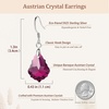 image:imageAustrian Crystal Baroque Drop Dangle Earrings for Women 925 Sterling Silver Hook Hypoallergenic JewelryFuchsia