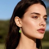 image:imageAustrian Crystal Baroque Drop Dangle Earrings for Women 925 Sterling Silver Hook Hypoallergenic JewelryGreen