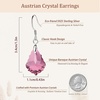 image:imageAustrian Crystal Baroque Drop Dangle Earrings for Women 925 Sterling Silver Hook Hypoallergenic JewelryPink