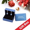 image:imageAustrian Crystal Baroque Drop Leverback Earrings for Women Fashion 14K Gold Plated Hypoallergenic JewelryAquamarine