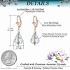 image:imageAustrian Crystal Baroque Drop Leverback Earrings for Women Fashion 14K Gold Plated Hypoallergenic JewelryAurora Borealis