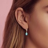 image:imageAustrian Crystal Baroque Drop Leverback Earrings for Women Fashion 14K Gold Plated Hypoallergenic JewelryBermuda Blue