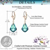 image:imageAustrian Crystal Baroque Drop Leverback Earrings for Women Fashion 14K Gold Plated Hypoallergenic JewelryBermuda Blue