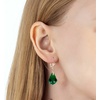 image:imageAustrian Crystal Baroque Drop Leverback Earrings for Women Fashion 14K Gold Plated Hypoallergenic JewelryEmerald