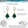 image:imageAustrian Crystal Baroque Drop Leverback Earrings for Women Fashion 14K Gold Plated Hypoallergenic JewelryEmerald