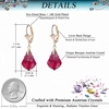image:imageAustrian Crystal Baroque Drop Leverback Earrings for Women Fashion 14K Gold Plated Hypoallergenic JewelryFuchsia