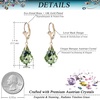 image:imageAustrian Crystal Baroque Drop Leverback Earrings for Women Fashion 14K Gold Plated Hypoallergenic JewelryGreen