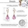 image:imageAustrian Crystal Baroque Drop Leverback Earrings for Women Fashion 14K Gold Plated Hypoallergenic JewelryPink