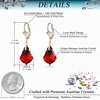 image:imageAustrian Crystal Baroque Drop Leverback Earrings for Women Fashion 14K Gold Plated Hypoallergenic JewelryRed