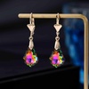 image:imageAustrian Crystal Baroque Drop Leverback Earrings for Women Fashion 14K Gold Plated Hypoallergenic JewelryVitrail Medium
