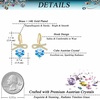 image:imageAustrian Crystal Bow Knot Dangle Drop Earrings for Women  cube austrian crystalCute bowknot ribbon14K gold plated brassgift boxsparkle CZAquamarine