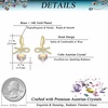 image:imageAustrian Crystal Bow Knot Dangle Drop Earrings for Women  cube austrian crystalCute bowknot ribbon14K gold plated brassgift boxsparkle CZAurora Borealis
