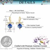 image:imageAustrian Crystal Bow Knot Dangle Drop Earrings for Women  cube austrian crystalCute bowknot ribbon14K gold plated brassgift boxsparkle CZBermuda Blue