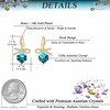image:imageAustrian Crystal Bow Knot Dangle Drop Earrings for Women  cube austrian crystalCute bowknot ribbon14K gold plated brassgift boxsparkle CZEmerald