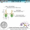 image:imageAustrian Crystal Bow Knot Dangle Drop Earrings for Women  cube austrian crystalCute bowknot ribbon14K gold plated brassgift boxsparkle CZGreen