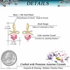 image:imageAustrian Crystal Bow Knot Dangle Drop Earrings for Women  cube austrian crystalCute bowknot ribbon14K gold plated brassgift boxsparkle CZPink