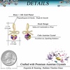 image:imageAustrian Crystal Bow Knot Dangle Drop Earrings for Women  cube austrian crystalCute bowknot ribbon14K gold plated brassgift boxsparkle CZRainbow
