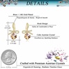 image:imageAustrian Crystal Bow Knot Dangle Drop Earrings for Women  cube austrian crystalCute bowknot ribbon14K gold plated brassgift boxsparkle CZTopaz