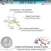 image:imageAustrian Crystal Bow Studs Drop Earrings for Women  14K gold plated brassCute ribbon bowrectangle crystalButterfly Claspgift boxAurora BorealisGold Tone