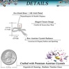 image:imageAustrian Crystal Bow Studs Drop Earrings for Women  14K gold plated brassCute ribbon bowrectangle crystalButterfly Claspgift boxAurora BorealisWhite Gold Tone