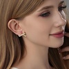 image:imageAustrian Crystal Bow Studs Drop Earrings for Women  14K gold plated brassCute ribbon bowrectangle crystalButterfly Claspgift boxRose PinkGold Tone