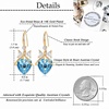 image:imageAustrian Crystal Bowknot Heart Drop Dangle Earrings for Women Fashion 14K Gold Plated Hypoallergenic JewelryAquamarine