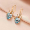 image:imageAustrian Crystal Bowknot Heart Drop Dangle Earrings for Women Fashion 14K Gold Plated Hypoallergenic JewelryAquamarine