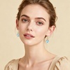 image:imageAustrian Crystal Bowknot Heart Drop Dangle Earrings for Women Fashion 14K Gold Plated Hypoallergenic JewelryAquamarine