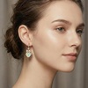 image:imageAustrian Crystal Bowknot Heart Drop Dangle Earrings for Women Fashion 14K Gold Plated Hypoallergenic JewelryAurora Borealis