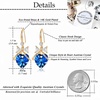 image:imageAustrian Crystal Bowknot Heart Drop Dangle Earrings for Women Fashion 14K Gold Plated Hypoallergenic JewelryBermuda Blue