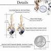 image:imageAustrian Crystal Bowknot Heart Drop Dangle Earrings for Women Fashion 14K Gold Plated Hypoallergenic JewelryBlack