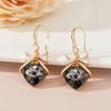 image:imageAustrian Crystal Bowknot Heart Drop Dangle Earrings for Women Fashion 14K Gold Plated Hypoallergenic JewelryBlack