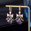 image:imageAustrian Crystal Bowknot Heart Drop Dangle Earrings for Women Fashion 14K Gold Plated Hypoallergenic JewelryRainbow
