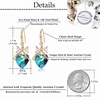 image:imageAustrian Crystal Bowknot Heart Drop Dangle Earrings for Women Fashion 14K Gold Plated Hypoallergenic JewelryRainbow
