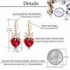 image:imageAustrian Crystal Bowknot Heart Drop Dangle Earrings for Women Fashion 14K Gold Plated Hypoallergenic JewelryRed