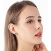 image:imageAustrian Crystal Christmas Reindeer Stud Earrings for Women  14K gold plated brassCute Reindeerball crystalButterfly Claspgift boxAquamarine