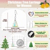 image:imageAustrian Crystal Christmas Tree Drop Dangle Earrings for Women 925 Sterling Silver Hook Hypoallergenic Jewelry Xmas GiftAurora Borealis