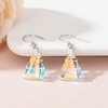 image:imageAustrian Crystal Christmas Tree Drop Dangle Earrings for Women 925 Sterling Silver Hook Hypoallergenic Jewelry Xmas GiftAurora Borealis