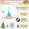 image:imageAustrian Crystal Christmas Tree Drop Dangle Earrings for Women 925 Sterling Silver Hook Hypoallergenic Jewelry Xmas GiftBermuda Blue