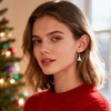 image:imageAustrian Crystal Christmas Tree Drop Dangle Earrings for Women 925 Sterling Silver Hook Hypoallergenic Jewelry Xmas GiftRainbow