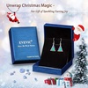 image:imageAustrian Crystal Christmas Tree Drop Dangle Earrings for Women 925 Sterling Silver Hook Hypoallergenic Jewelry Xmas GiftVitrail Medium